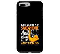 Solo Quiero Tocar el saxofonista de saxofón Carcasa para iPhone 7 Plus/8 Plus
