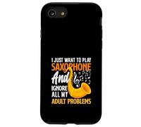 Solo Quiero Tocar el saxofonista de saxofón Carcasa para iPhone SE (2020) / 7/8