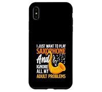 Solo Quiero Tocar el saxofonista de saxofón Carcasa para iPhone XS MAX