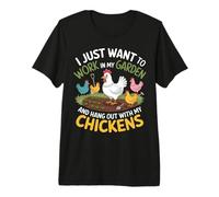 Solo Quiero Trabajar en mi jardín Salir con Pollos Camiseta Premium