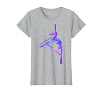 Solo Quiero Volar, Aerial Stars Silks Aerialist, Aerial Yoga Camiseta, Mujer, Gris Jaspeado, 3XL