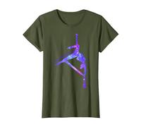 Solo Quiero Volar, Aerial Stars Silks Aerialist, Aerial Yoga Camiseta, Mujer, Verde Oliva, 3XL