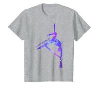 Solo Quiero Volar, Aerial Stars Silks Aerialist, Aerial Yoga Camiseta, Niños, Gris Jaspeado, 3 años