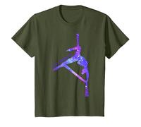 Solo Quiero Volar, Aerial Stars Silks Aerialist, Aerial Yoga Camiseta, Niños, Verde Oliva, 3 años