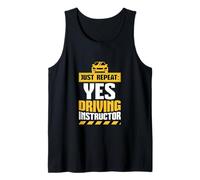 Solo repita sí Instructor de conducción Camiseta sin Mangas