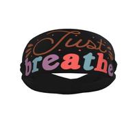 Solo Respira Salud Mental Hombre Mujer Diadema Deportiva Absorbente Cinta Pelo Deporte Elástica Diadema para Correr Entrenamiento Yoga Gimnasio