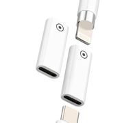 [Solo soporta carga para Apple Pencil de 1ª generación] Adaptador Lightning hembra a USB C hembra, adaptador de carga de lápiz para iPad de 1ª generación, adaptador de cable de carga para Apple Pencil