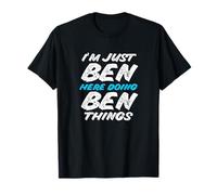 Solo Soy Ben aquí Haciendo Cosas de Ben Nombre Gracioso Camiseta