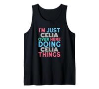 Solo Soy Celia aquí Haciendo Celia Things Name Camiseta sin Mangas