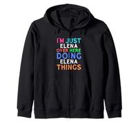 Solo Soy Elena aquí Haciendo Cosas de Elena Elena Sudadera con Capucha
