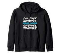 Solo Soy Gabriel Aquí Haciendo Gabriel Things Funny Name Sudadera con Capucha