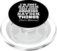 Solo Soy Hayden aquí Haciendo Cosas increíbles de Hayden PopSockets PopGrip para MagSafe