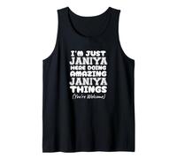 Solo Soy Janiya aquí Haciendo Cosas increíbles de Janiya Camiseta sin Mangas