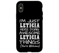 Solo Soy Leticia aquí Haciendo Cosas increíbles de Leticia Carcasa para iPhone X/XS