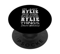 Solo Soy Rylie aquí Haciendo Cosas increíbles de Rylie PopSockets PopGrip Adhesivo