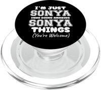 Solo soy Sonya aquí haciendo cosas increíbles de Sonya PopSockets PopGrip para MagSafe