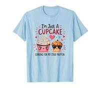Solo Soy un Cupcake en Busca de mi Semental, Muffin, Sweet Love Camiseta, Hombre, Azul Bebé, 3XL