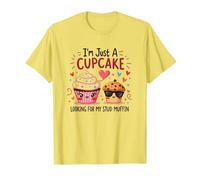Solo Soy un Cupcake en Busca de mi Semental, Muffin, Sweet Love Camiseta, Hombre, Limón, 3XL