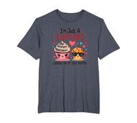 Solo Soy un Cupcake en Busca de mi Semental, Muffin, Sweet Love Camiseta, Hombre Tallas Grandes, Azul Jaspeado, 3X Alto