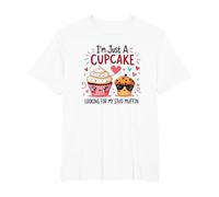 Solo Soy un Cupcake en Busca de mi Semental, Muffin, Sweet Love Camiseta, Hombre Tallas Grandes, Blanco, 3X Alto
