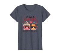 Solo Soy un Cupcake en Busca de mi Semental, Muffin, Sweet Love Camiseta, Mujer, Azul Jaspeado, 3XL
