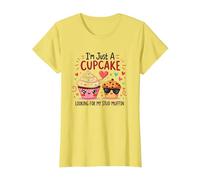 Solo Soy un Cupcake en Busca de mi Semental, Muffin, Sweet Love Camiseta, Mujer, Limón, XS