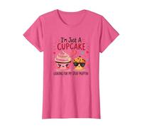 Solo Soy un Cupcake en Busca de mi Semental, Muffin, Sweet Love Camiseta, Mujer, Rosa Jaspeado, XXL