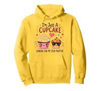 Solo Soy un Cupcake en Busca de mi Semental, Muffin, Sweet Love Sudadera con Capucha, Unisex para Adultos, Limón, S