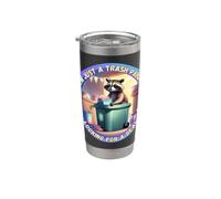 Solo soy un panda de basura en busca de un trato Vaso térmico de acero inoxidable de doble pared