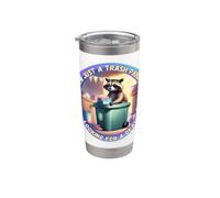 Solo soy un panda de basura en busca de un trato Vaso térmico de acero inoxidable de doble pared