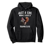 Solo Soy una Chica Que ama a los Amantes de los Animales de Granja de Turquía Sudadera con Capucha