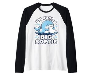 Solo Soy una Linda Ballena Que observa un Animal Marino Camiseta Manga Raglan