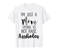 Solo Soy una mamá Tratando de no Levantar los culos Camiseta gráfica económica