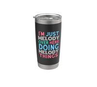 Solo soy una melodía aquí haciendo melodía cosas nombre Vaso térmico de acero inoxidable de doble pared