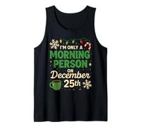 Solo Soy una Persona matutina el 25 de diciembre Diseño Navidad Camiseta sin Mangas