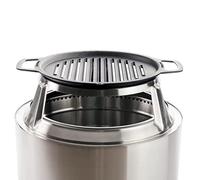 Solo Stove Yukon Parrilla de hierro + base, utensilios de cocina de hierro fundido con base de acero inoxidable para una elevación de 20,3 cm, accesorio al brasero Yukon, peso: 9,8 kg, Ø 44,5 cm