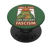 Solo tú Puedes Evitar Fascismo Rana Ilustración Ranas PopSockets PopGrip Adhesivo
