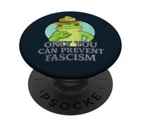 Solo tú Puedes Evitar Fascismo Rana Ilustración Ranas PopSockets PopGrip Adhesivo