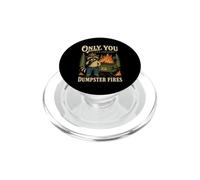 Solo tú Puedes Evitar Incendios en el contenedor de Basura, diseño de Mapache PopSockets PopGrip para MagSafe