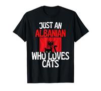 Solo un albanés Que ama a los Gatos por Toda Albania Camiseta