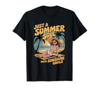 Solo un alma de verano con objetivos de sol, playa Camiseta