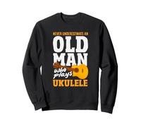 Solo un Anciano Que Toca el músico del Ukelele Sudadera