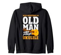 Solo un Anciano Que Toca el músico del Ukelele Sudadera con Capucha