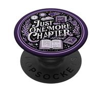Solo un capítulo más de lectura de libro Botanical Purple PopSockets PopGrip Adhesivo