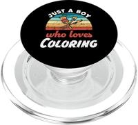 Solo un Chico al Que le Encanta Colorear niños Coloreando niños PopSockets PopGrip para MagSafe