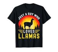 Solo un Chico al Que le encantan Las Llamas, Alpaca Vintage, Retro, Llama Camiseta