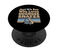 Solo un Chico al Que le encantan Las Serpientes de hocico de Cerdo, Retro, Puesta de Sol PopSockets PopGrip Adhesivo