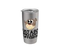 Solo un chico al que le encantan los peces globo divertidos Vaso térmico de acero inoxidable de doble pared