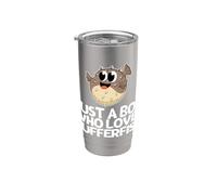Solo un chico al que le encantan los peces globo divertidos Vaso térmico de acero inoxidable de doble pared