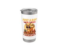 Solo un chico que ama a Caracals Vaso térmico de acero inoxidable de doble pared